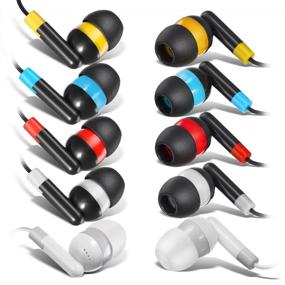 img 1 attached to 🎧 Wholesale Earphones - Keewonda 100 Pack Bulk Disposable Earbuds Headphones, Multi Colored, Ideal for School Classroom Students