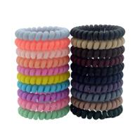 🌀 matte spiral hair ties set - 20 colorful hair accessories, no crease coil hair ties for women and girls logo