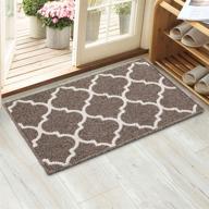 🚪 durable non-slip front door mat: f foneyi entryway rug indoor - 32"x48" camel absorbent doormat, machine washable indoor entrance rug логотип