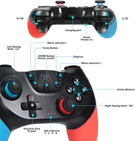 img 2 attached to 🎮 Zexrow Switch Wireless Pro Controller: Gamepad Joypad for Switch Console and PC with Gyro Axis and Dual Vibration Support