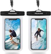 📱 polaland waterproof phone pouch - universal cell phone dry bag underwater case for iphone 12 pro, 11, xs max, se 2020, xr, x, 8 plus, 7, 6s and galaxy s20+, s10+, note 10+ (6.9") - clear (pack of 2) logo