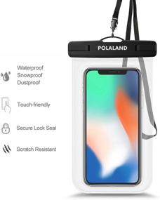 img 2 attached to 📱 Polaland Waterproof Phone Pouch - Universal Cell Phone Dry Bag Underwater Case for iPhone 12 Pro, 11, Xs Max, SE 2020, XR, X, 8 Plus, 7, 6S and Galaxy S20+, S10+, Note 10+ (6.9") - Clear (Pack of 2)