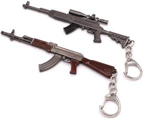 img 4 attached to Keychain Sniper Shooting Pendant Keyring Men's Accessories