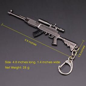 img 1 attached to Keychain Sniper Shooting Pendant Keyring Men's Accessories