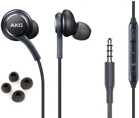 img 4 attached to AKG разработанные OEM наушники ElloGear с 🎧 микрофоном и кнопками громкости для Samsung Galaxy S10 S10e Plus (серые)