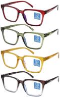 combat eye strain with unisex blue light blocking computer glasses – spring hinged nerd reading gaming eyewear logo