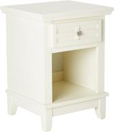 🏠 functional and stylish home styles arts and crafts white nightstand with drawer, pull-out tray, and recessed storage логотип