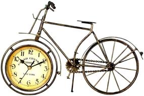 img 4 attached to 🚲 Vintage Metal Bicycle Clock - NEOTEND Handmade Bike Mute Table Clock