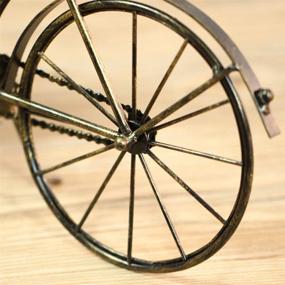 img 2 attached to 🚲 Vintage Metal Bicycle Clock - NEOTEND Handmade Bike Mute Table Clock