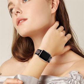 img 1 attached to Заменяемые спортивные ремешки из мягкого силикона Lerobo, совместимые с Apple Watch SE & Series 6 5 4 3 2 1, 40 мм 38 мм, для женщин и мужчин, спортивное издание, черный/розовый, S/M.