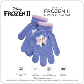 img 1 attached to 🧤 Disney Frozen Toddler/Little Girls 4 Pack Gloves or Mittens: Warm and Adorable Accessories!