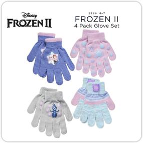 img 2 attached to 🧤 Disney Frozen Toddler/Little Girls 4 Pack Gloves or Mittens: Warm and Adorable Accessories!