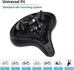 img 1 attached to 🚲 Litetugo Extra Large Bicycle Seat - Comfortable Wide Bike Saddle for Men with Thick Foam Padding, Dual Spring Shock Absorption Design - Oversized Bicycle Seat