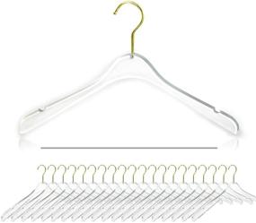 img 4 attached to Uyoyous Acrylic Hangers Clear Clothes Non Slip