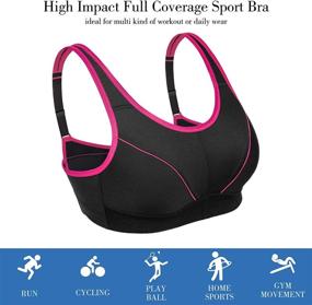 img 3 attached to 🏋️ Wingslove Women's Full Figure Sports Bra: Ultimate Bounce Control Wirefree Plus Size Workout Bra