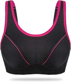 img 4 attached to 🏋️ Wingslove Women's Full Figure Sports Bra: Ultimate Bounce Control Wirefree Plus Size Workout Bra