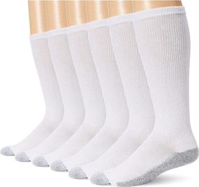 img 3 attached to Maximum Comfort and Coverage: Hanes Over Calf Socks in White