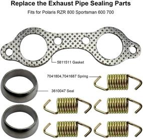 img 3 attached to Комплект для восстановления пружины прокладки выпускного коллектора подходит для Polaris Sportsman 600 700