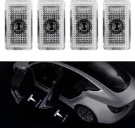 улучшите приветствие вашего tesla с farmogo car door led logo projector puddle lights - ультраяркие лампы-прожекторы с духами для model 3, s, y, x - в комплекте 4 дополнительных аксессуара. логотип