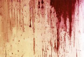 img 3 attached to 🎃 Laeacco Halloween Theme Backdrop: 7x5ft Vinyl Photography Background for Zombie Party, Trick or Treat, Child Baby Shoot - Grunge Weathered Blood Splashed Cement Wall - Perfect Studio Props for Violent Film Occasion & Screen Screen