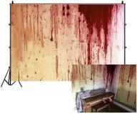 🎃 laeacco halloween theme backdrop: 7x5ft vinyl photography background for zombie party, trick or treat, child baby shoot - grunge weathered blood splashed cement wall - perfect studio props for violent film occasion & screen screen logo