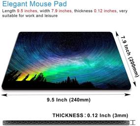 img 3 attached to 🌌 IMAYONDIA Beautiful Night Sky Mouse Pad: Enhance Gaming Experience with Stunning Forest Nature View, Non-Slip & Waterproof, Rainbow Design - 9.5 x 7.9 Inch