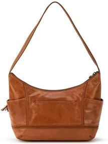 img 3 attached to 👜 Кожаная сумка Kendra Leather Tobacco с тиснением для женщин + кошельки - коллекция Hobo Bags