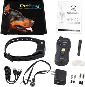 img 1 attached to 🐶 PetSpy P620 Dog Training Shock Collar: Vibrating, Shocking, Beeping Remote Control E-Collar - Rechargeable & Waterproof Trainer for Dogs 10-140 lbs