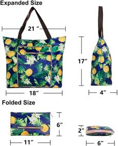 img 1 attached to Utility Flamingo Foldable Waterproof Girlfriend Women's Handbags & Wallets for Totes