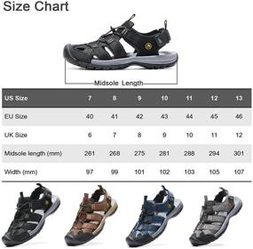 img 3 attached to AMIDEWA Sandals Adjustable Athletic Fisherman Men's Shoes in Athletic