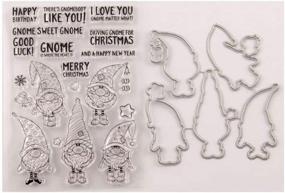img 3 attached to 🎅 LZBRDY 4.1x5.9 Inch Santa Claus in Christmas Hat Stamps and Die Set for Card Making and Scrapbooking (T1595)
