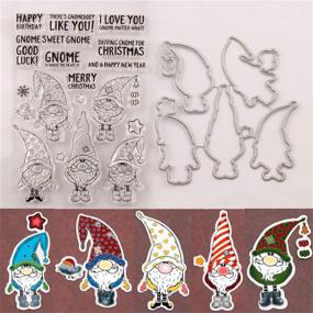 img 4 attached to 🎅 LZBRDY 4.1x5.9 Inch Santa Claus in Christmas Hat Stamps and Die Set for Card Making and Scrapbooking (T1595)