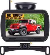 📷 yakry y25 wireless backup camera: hd 1080p with 5 inch monitor, bluetooth, diy installation, stable digital signals, ideal for trucks, cars, vans, campers, small rvs - plus optional second rv camera logo