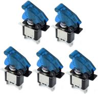 🔵 pack of 5 rkurck blue cover blue led toggle switch - 12v 20a spst illuminated on/off 3 pin switch for automotive, cars, boats (blue) logo