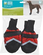 red fleece lined pet boots by guardian gear логотип