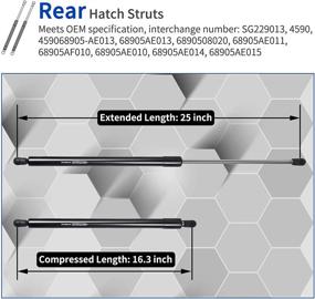 img 2 attached to 🚪 OTUAYAUTO Rear Liftgate Struts, Hatch Lift Support Shock - SG229013 4590 Gas Spring Replacement for 2004-2010 Toyota Sienna, Set of 2