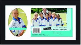 img 2 attached to 🖼️ MCS 12.5x7.25 Inch Team Frame - Black (16052) with 5x7 Inch & 3.5x5 Inch Photo Openings