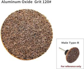 img 2 attached to Enhance Your Surface Finishing with COSPOF 3-Inch Sanding Discs - 25 Pack Coarse Quick Change Discs for Die Grinder (Brown-Coarse)