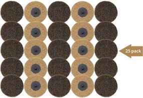 img 3 attached to Enhance Your Surface Finishing with COSPOF 3-Inch Sanding Discs - 25 Pack Coarse Quick Change Discs for Die Grinder (Brown-Coarse)