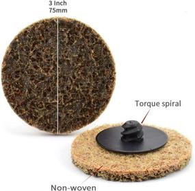 img 1 attached to Enhance Your Surface Finishing with COSPOF 3-Inch Sanding Discs - 25 Pack Coarse Quick Change Discs for Die Grinder (Brown-Coarse)