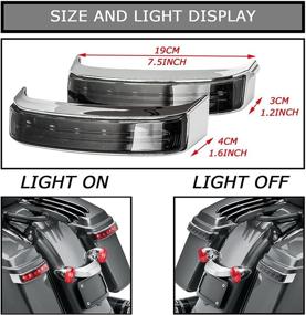 img 2 attached to Кожаная сумка для хранения фонарей заднего хода, торможения и поворота с светодиодным объективом для моделей Touring Street Road Glide CVO Electra Glide Ultra Classic Ultra Limited CVO 2014-2020 (хромированный черный дым)