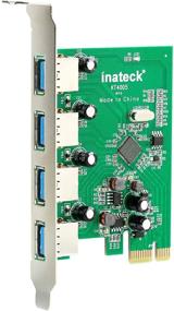 img 4 attached to 🔌 Inateck PCIe to USB 3.0 Expansion Card - High-Speed Desktop Adapter for Windows XP/7/8/10 - 4 Ports, No Extra Power Required