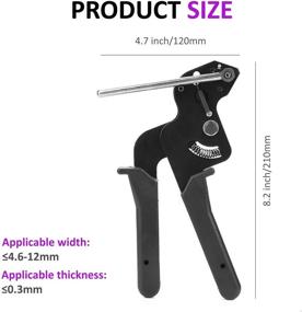 img 1 attached to Cutting Edge Stainless Steel Zip Tie Gun with Tension Tool and Cutter - Black