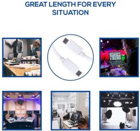 img 2 attached to Extra Long USB C Cable - Vebner 20ft USB C Cable (White)