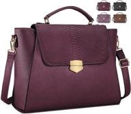 burgundy women's 15.6 inch laptop bag: professional briefcase for office, travel & college logo