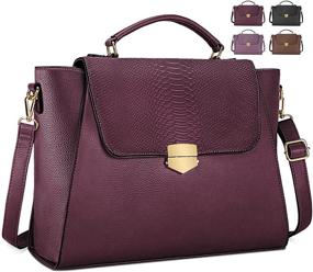 img 4 attached to Burgundy Women's 15.6 Inch Laptop Bag: Professional Briefcase for Office, Travel & College