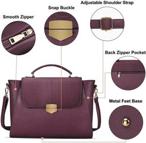 img 3 attached to Burgundy Women's 15.6 Inch Laptop Bag: Professional Briefcase for Office, Travel & College