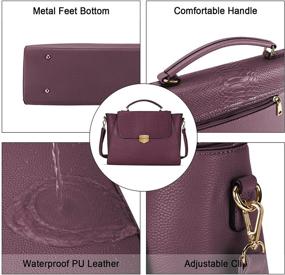 img 2 attached to Burgundy Women's 15.6 Inch Laptop Bag: Professional Briefcase for Office, Travel & College