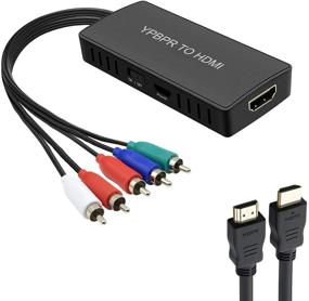 img 4 attached to Преобразователь мужского компонента в HDMI | YPbPr в HDMI адаптер - Поддержка 1080P/720P | Совместим с DVD и Blu-ray плеерами | Подключите к новому HD телевизору/монитору или проектору