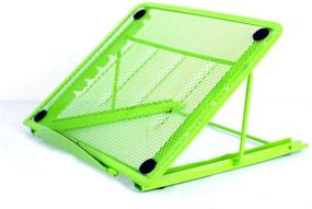 img 4 attached to Baobeir Mesh Ventilated Adjustable Laptop Stand For Laptop/Notebook/IPad/Fire 7/Fire 8/Fire 10/Samsung Tab/Tablet And More (Green)